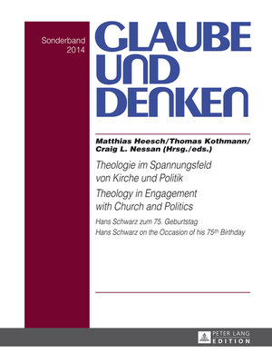 cover image of Theologie im Spannungsfeld von Kirche und Politik--Theology in Engagement with Church and Politics